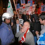 Instante de una de las manifestaciones que han tenido lugar en Murcia desde la ilegal del pasado 22 de diciembre de 2010