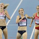 Natalia Rodríguez, tercera por la derecha, fue bronce