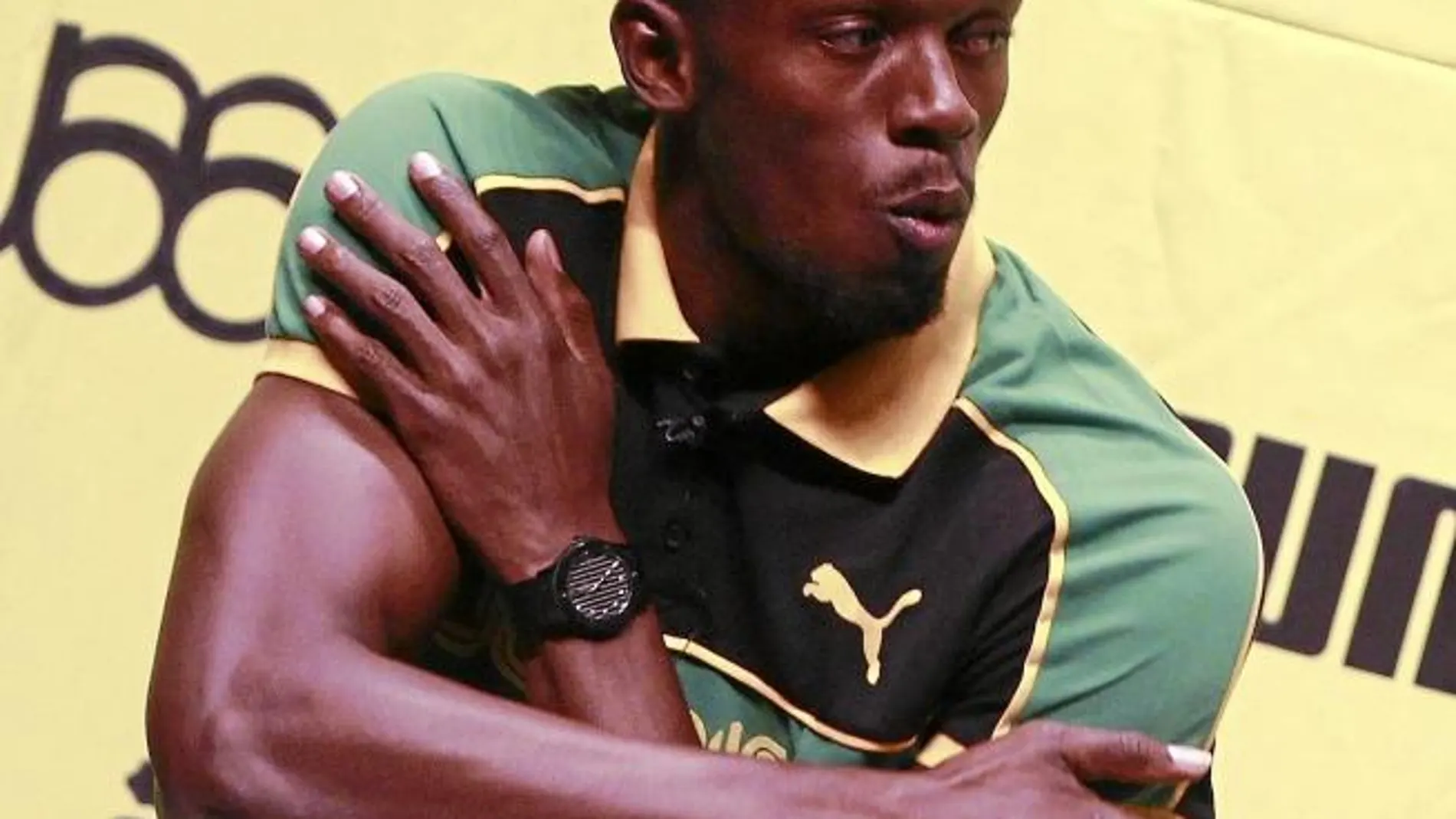Bolt, con pose chulesca el día antes del comienzo del Mundial