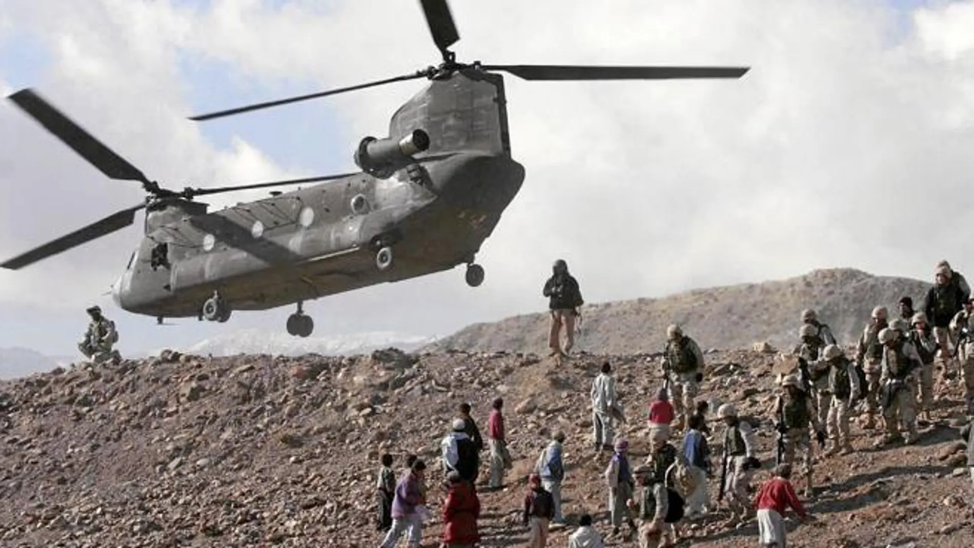 El helicóptero regresaba de una operación contra un bastión insurgente