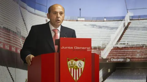 José María del Nido, durante su etapa como presidente del Sevilla.