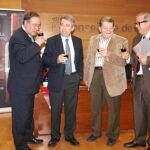 Enrique Galduch, Antonio Cerdá, Pedro Lencina y Ginés Vivancos, durante la presentación