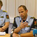 El oficial de la policía noruega Havard Gasbakk, uno de los primeros oficiales en llegar a la isla de Utoya, durante una rueda de prensa en Hoenefoss