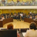 Pleno del Ayuntamiento de Benidorm en que el PSPV votó a favor de la moción de censura