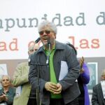 El director de cine Pedro Almodóvar, durante un reciente acto relacionado con la Memoria Histórica