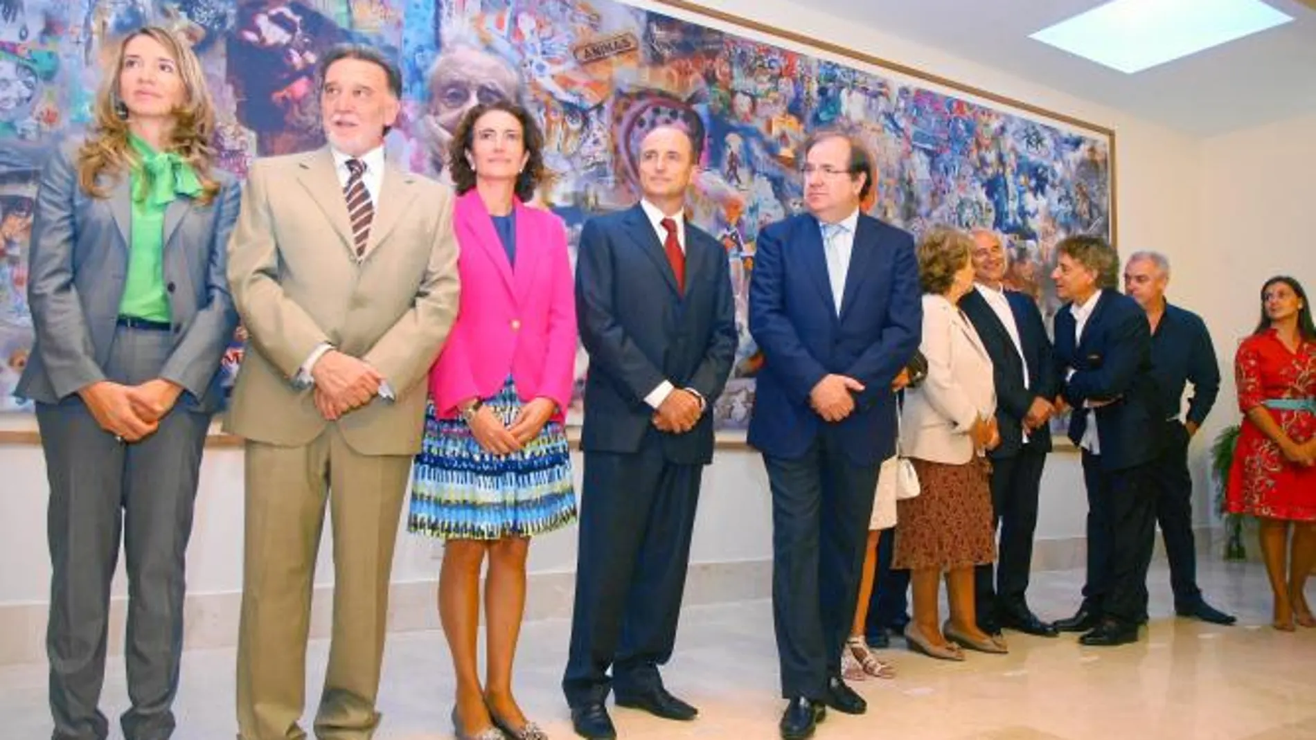 Alicia García, Miguel Alejo, Josefa García Cirac, Miguel Sebastián y Herrera, en la inauguración del parador