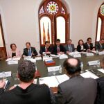Camps ayer durante su reunión con el Consell Valencià de FP