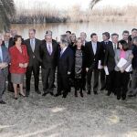 El presidente Camps y la alcaldesa Barberá, junto al rector Morcillo, varios miembros del Consell, y alcaldes