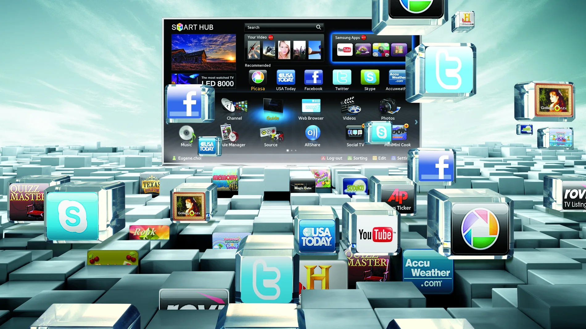 El SmartHub de Samsung es un ejemplo de esta nueva forma de disfrutar de la televisión