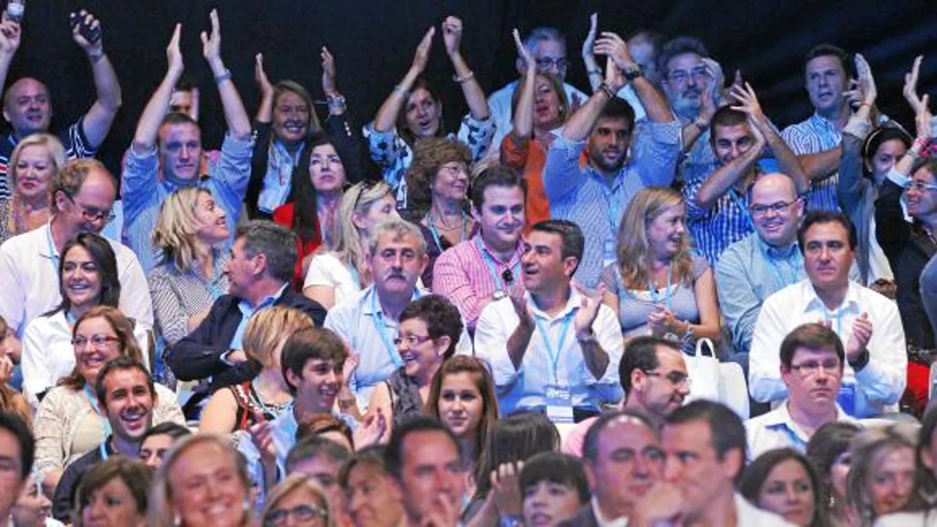 Militantes del PP en un momento de la Convención