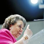 Rita Barberá, ayer durante su intervención