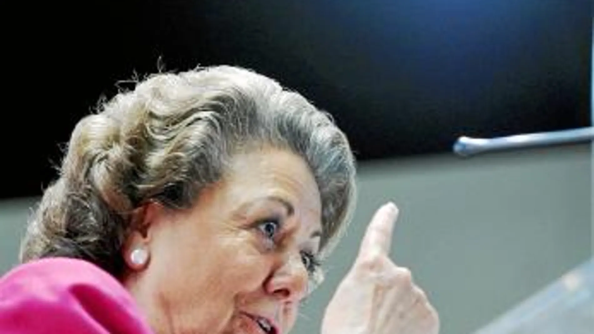Rita Barberá, ayer durante su intervención