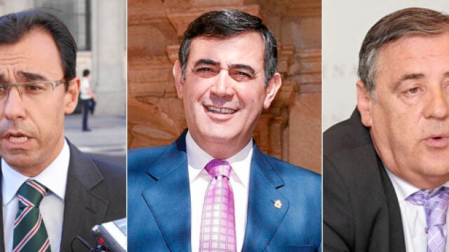 Los presidentes de las Diputaciones de Zamora, Fernándo Martínez Maíllo, de Soria, Antonio Pardo, y el socilista Julián Simón de la Torre