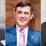 Los presidentes de las Diputaciones de Zamora, Fernándo Martínez Maíllo, de Soria, Antonio Pardo, y el socilista Julián Simón de la Torre