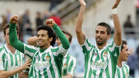 Los jugadores del Betis tras eliminar al Getafe