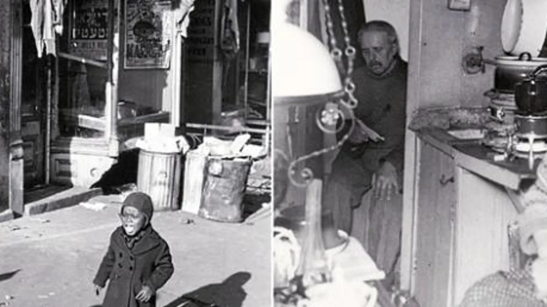 Sin paternalismo. Izquierda, un niño llorando en Harlem en 1935. Derecha, las penosas condiciones de vida de los obreros en Ámsterdam