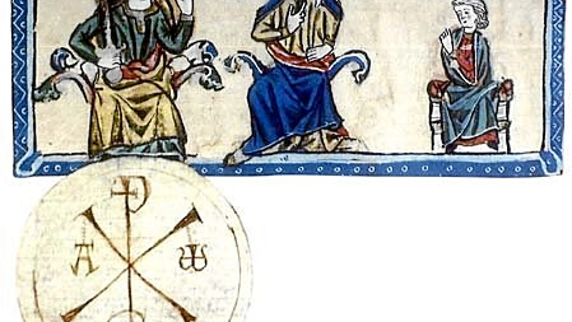 Alfonso X, la reina Violante y el infante don Fernando