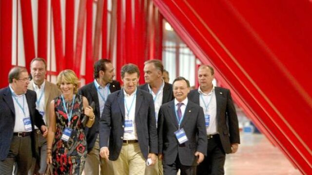 Juan Vicente Herrera, Alberto Fabra, Esperanza Aguirre, José Ramón Bauzá, Alberto Núñez Feijóo, Esteban González Pons, Juan Jesús Vivas y José Antonio Monago