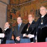 El presidente de Castilla y León, Juan Vicente Herrera, inaugura el año académico en Palencia, junto a los rectores de las universidades autonómicas
