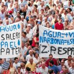 Los regantes no descartan realizar nuevas movilizaciones para exigir el trasvase del Ebro