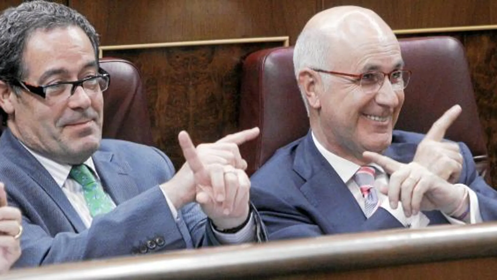 Macias, junto Duran Lleida, en una sesión en el Congreso