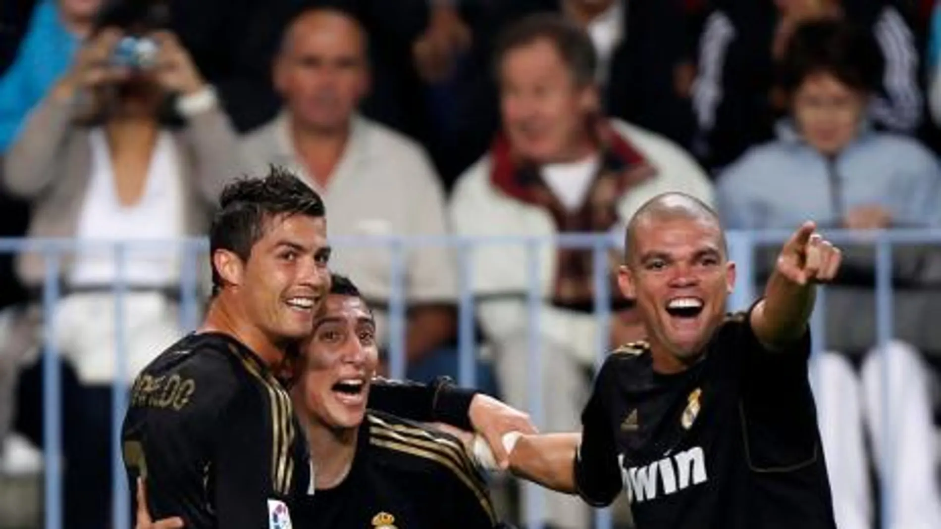 Ronaldo celebra los goles metidos en el encuentro