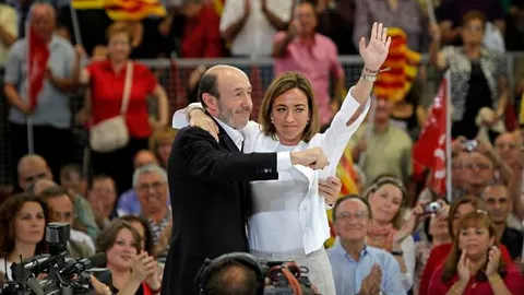 Rubalcaba y Chacón, hoy en Sabadell