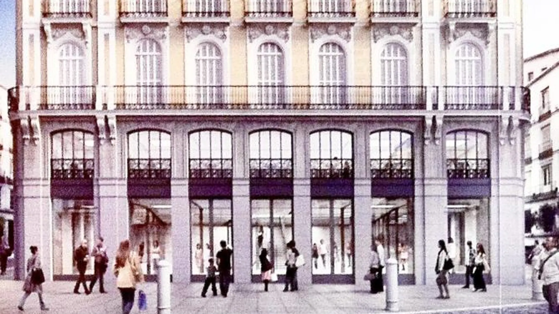 Para poder abrir la tienda bajo el mítico anuncio, Apple tendrá que rehabilitar la fachada original del edificio, representativo de la arquitectura madrileña del siglo XIX