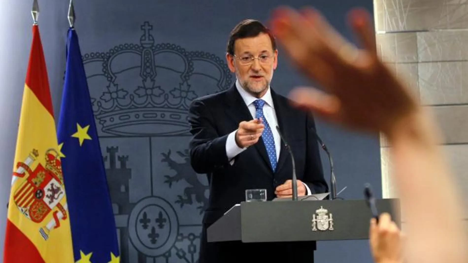 Rajoy durante la última rueda de prensa tras el Consejo de Ministros