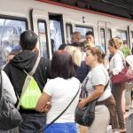 Imagen de una andén de metro, ayer poco antes de que empezara el encuentro entre el Barça y el Madrid en el Camp Nou