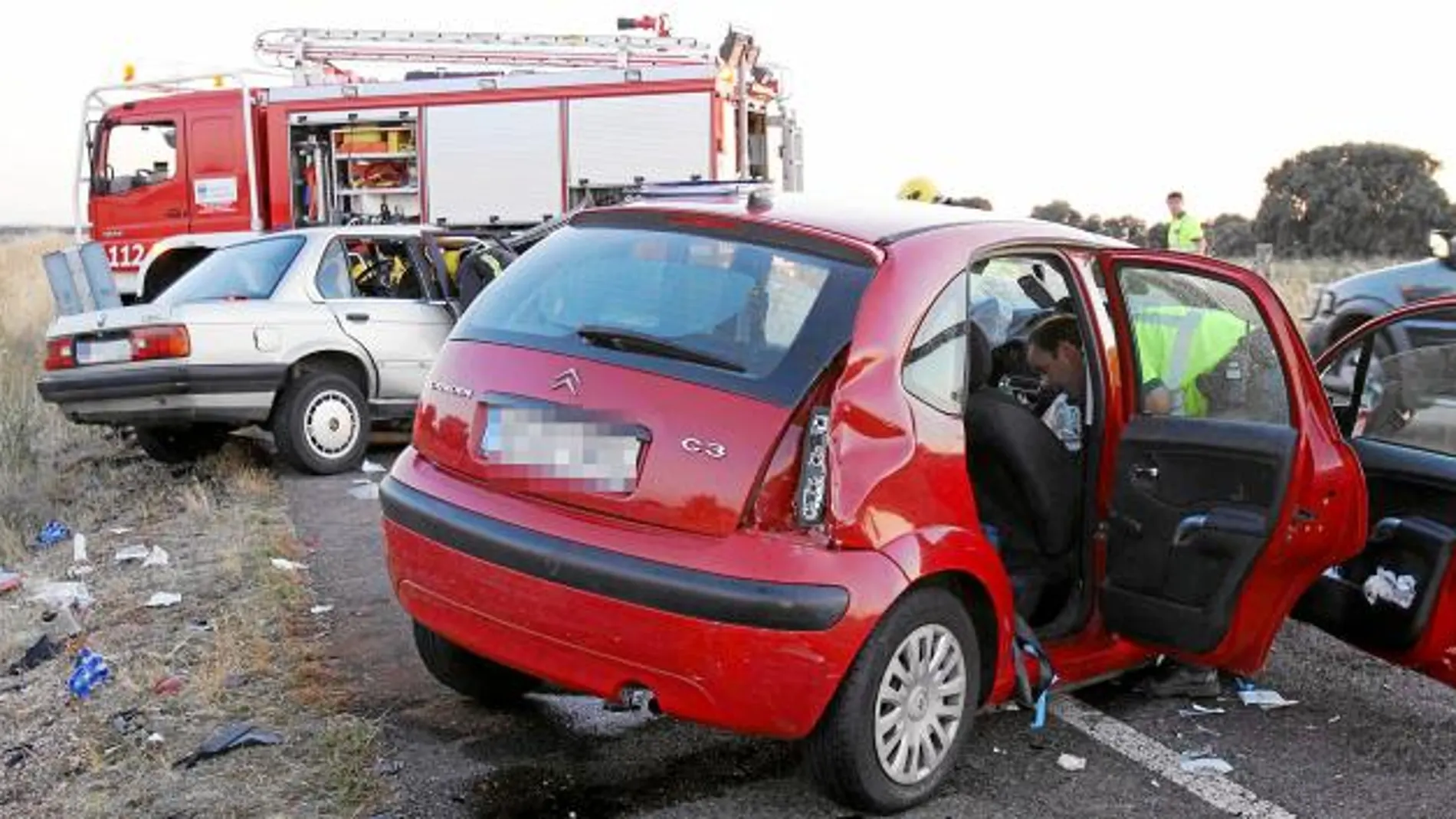 Así quedaron los coches afectados en uno de los últimos siniestros mortales