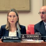 La ministra de Fomento, Ana Pastor, durante la presentación hoy del Plan de Infraestructuras, Transporte y Vivienda (Pitvi) para el periodo 2012-2024