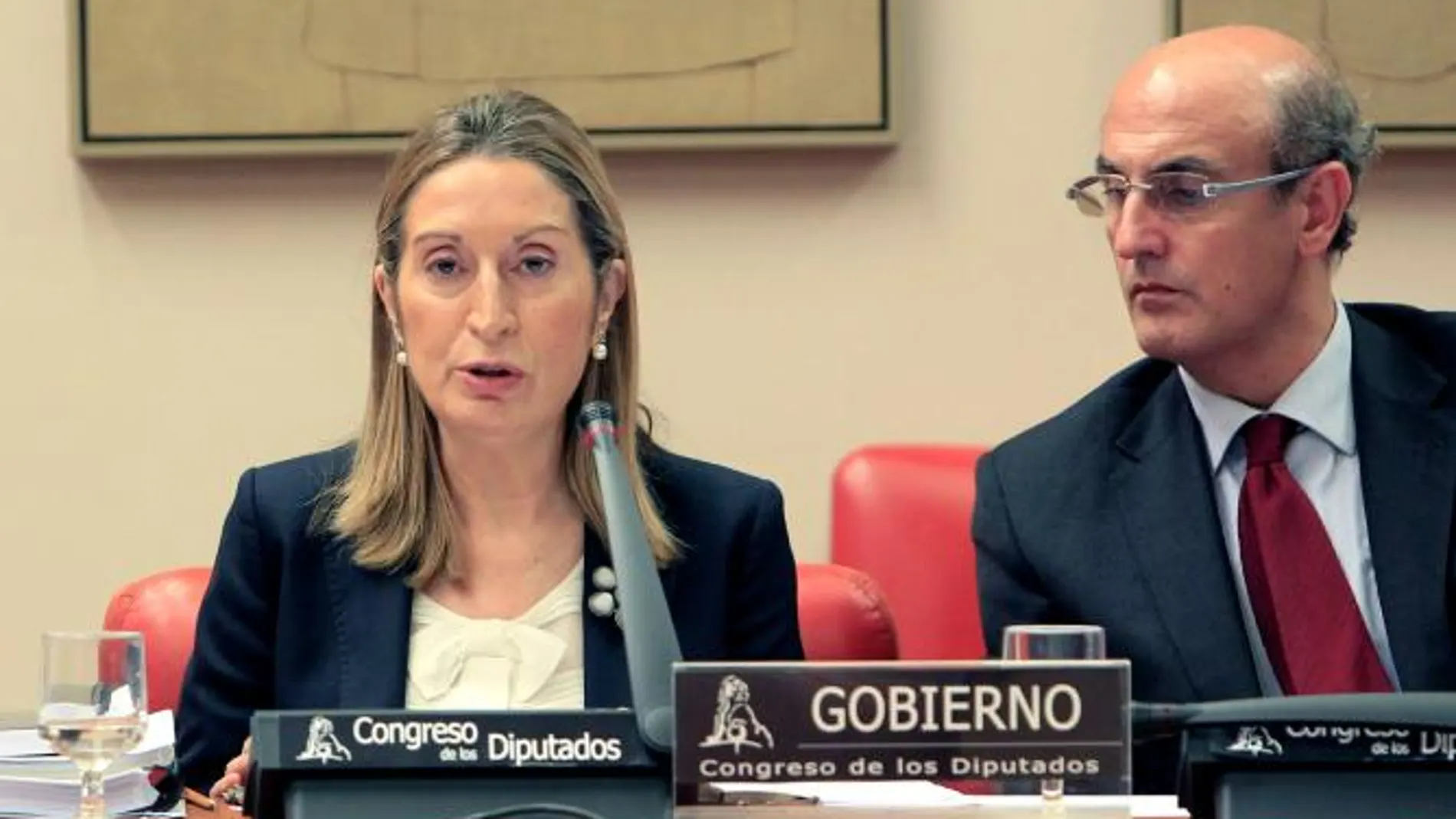 La ministra de Fomento, Ana Pastor, durante la presentación hoy del Plan de Infraestructuras, Transporte y Vivienda (Pitvi) para el periodo 2012-2024
