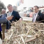 El consejero Antonio Silván visita la Feria Expobionergía, junto a Javier Díez y Begoña Hernández
