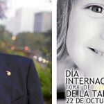 El presidente de la Fundación Española de la Tartamudez, Adolfo Sánchez. El cartel conmemorativo del Día Internacional de la Tartamudez, que se celebra hoy