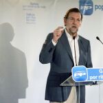 Rajoy, en un acto electoral celebrado hoy en Galicia
