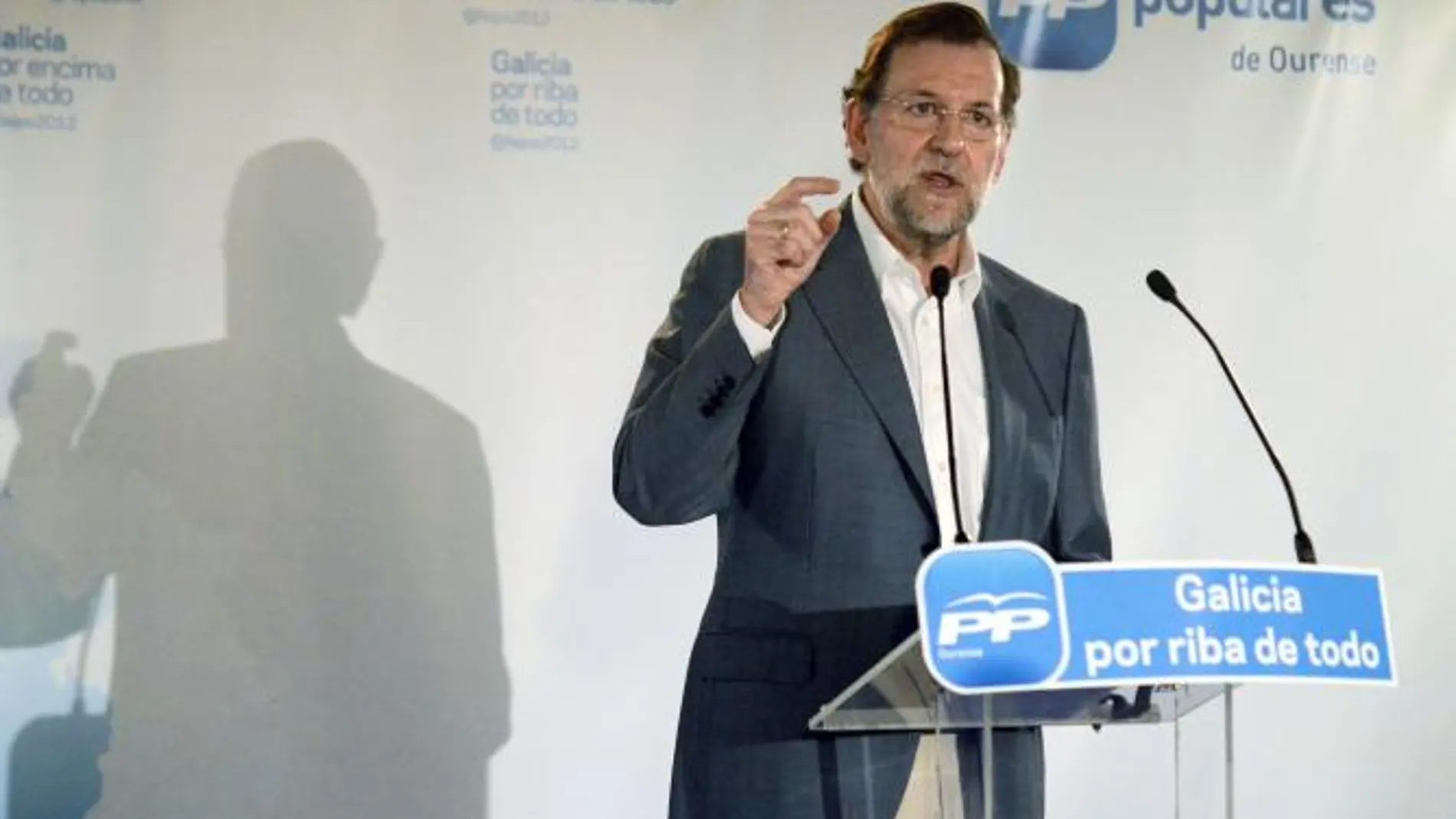 Rajoy, en un acto electoral celebrado hoy en Galicia