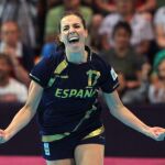 La jugadora de España Elizabeth Pinedo celebra un gol ante Croacia