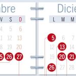 El calendario con las fechas clave