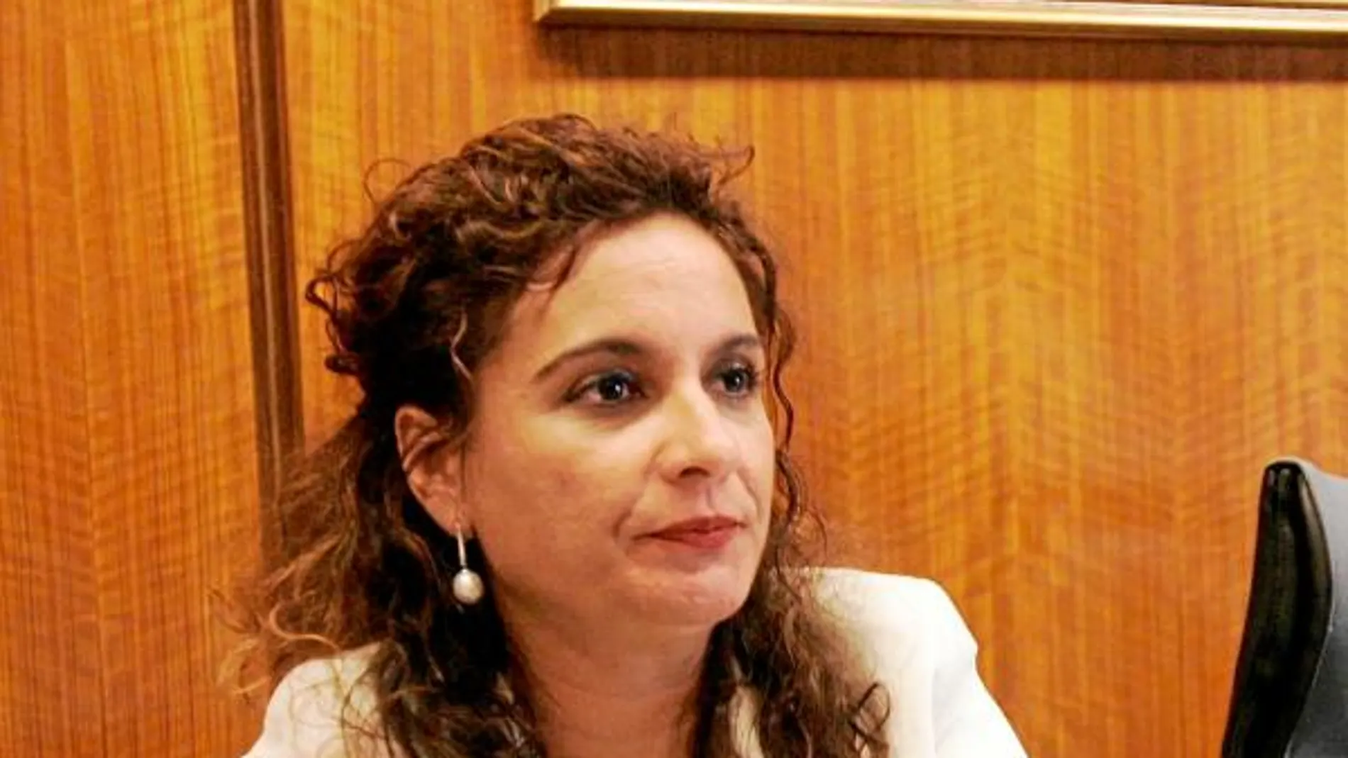 La consejera de Salud de la Junta, María Jesús Montero, durante una intervención en el Parlamento autonómico