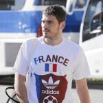 Iker apareció ayer en Las Rozas con una camiseta de Francia