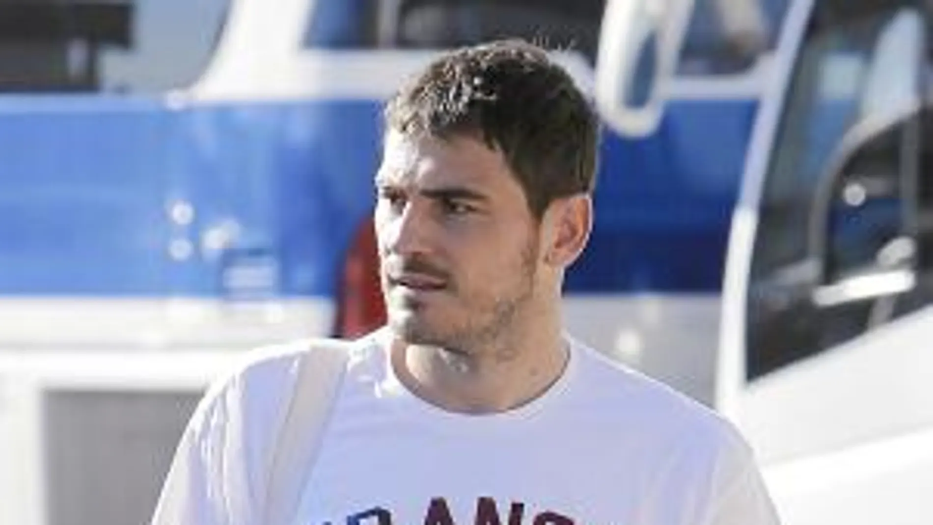 Iker apareció ayer en Las Rozas con una camiseta de Francia