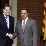 Mariano Rajoy y Artur Mas, hoy en La Moncloa