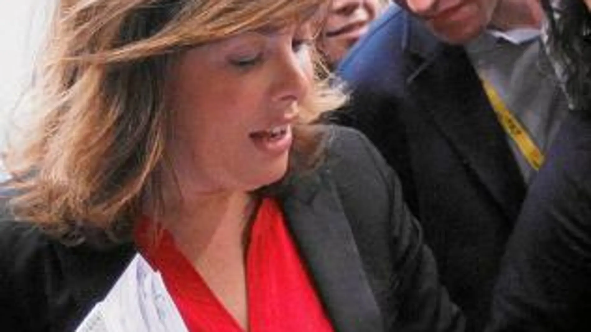 Soraya Sáenz de Santamaría, ayer