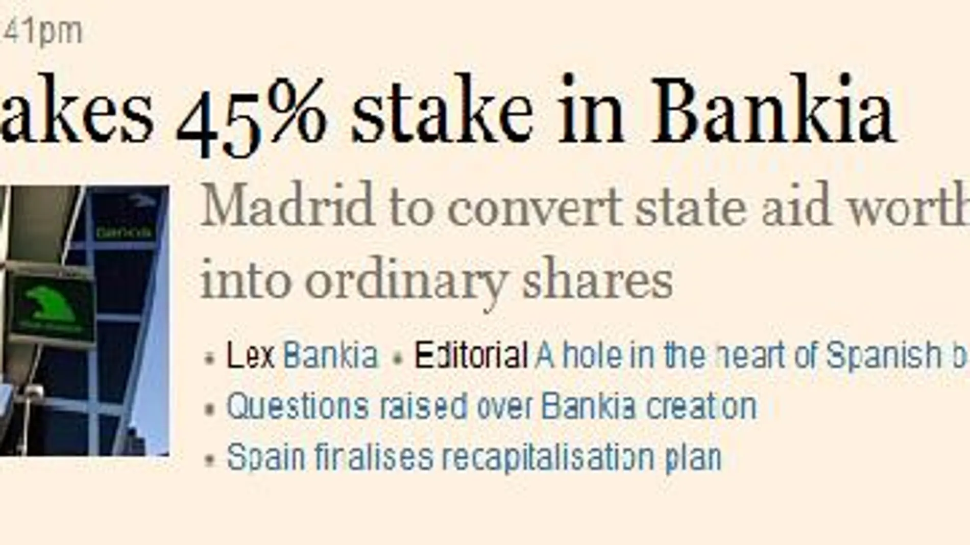 Los bancos españoles necesitan 55000 millones más de provisiones según Financal Times