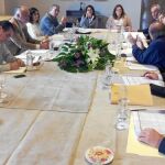 Las distintas autoridades implicadas, en la reunión de la Comisión del Plan Director para la recuperación de Lorca