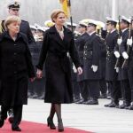 Merkel recibió en Berlín a la primera ministra danesa, Helle Thorning-Schmid