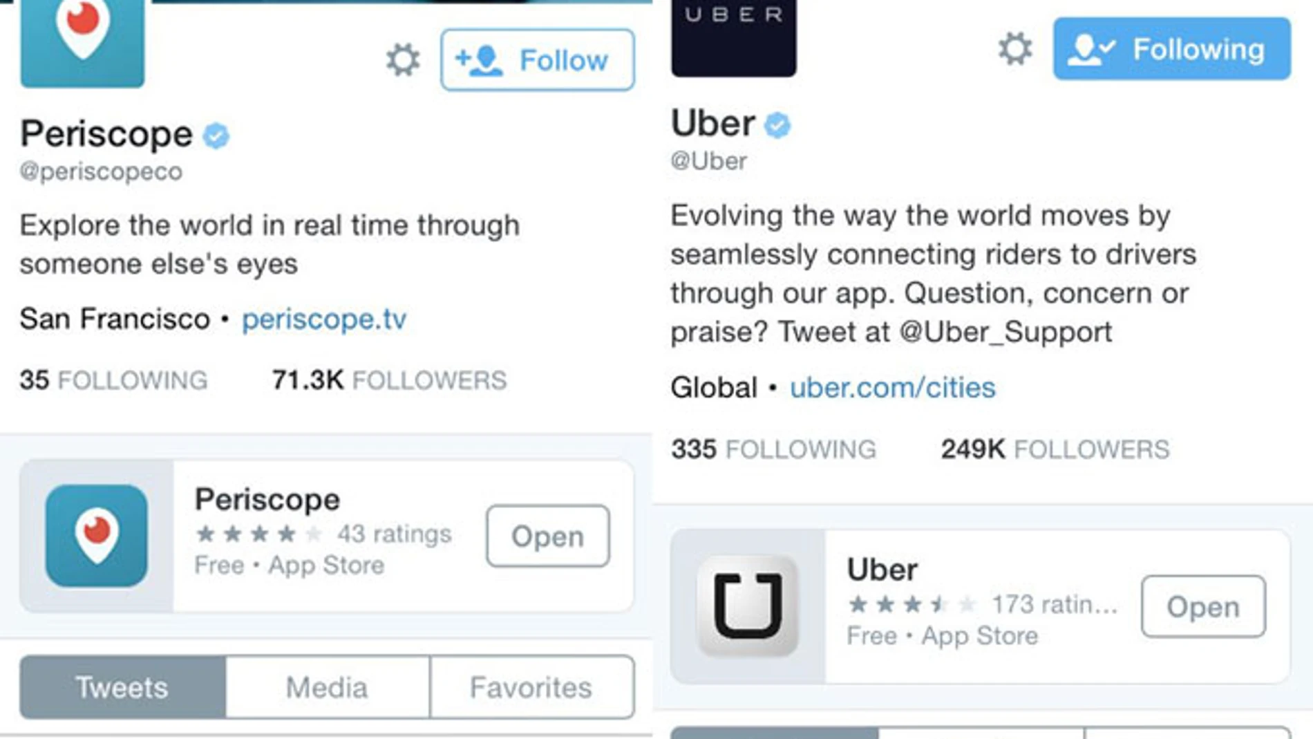 Incluir una app en el perfil de Twitter sería posible en breve