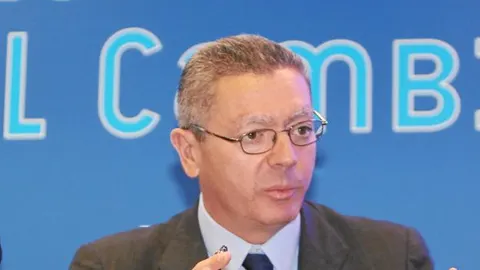 Alberto Ruiz-Gallardón, ayer durante su intervención en los desayunos de Las Razones del Cambio