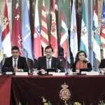 Rajoy, con Sáenz de Santamaría, Núñez Feijóo, López y Mas